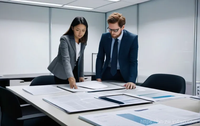 지식 구조화 시스템 구축 시 피해야 할 실수 - **Prompt 1: Ignoring Goals and User Needs**
    A wide shot of a brightly lit, modern open-plan offi...