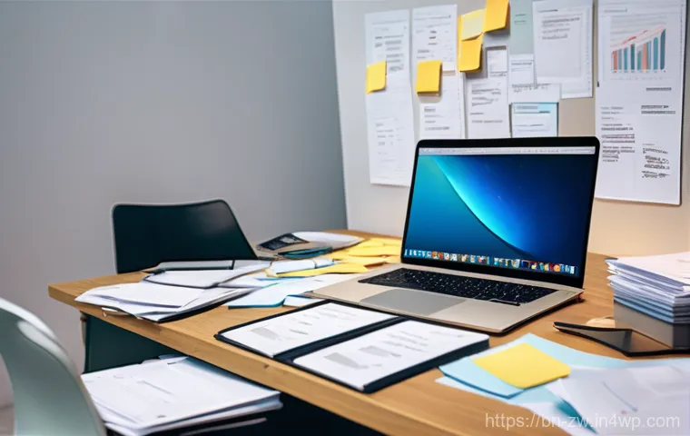 지식 구조화 시스템과 협업 툴의 통합 - Image Prompt 1: The Tale of Two Workspaces: Chaos vs. Clarity**