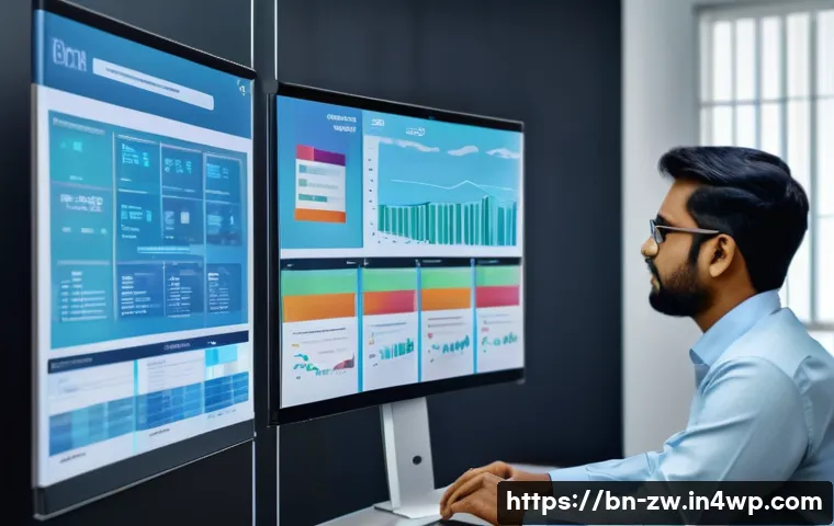 지식 관리 시스템의 성공 요인 - A professional corporate office scene illustrating a Bengali knowledge management system in action: ...
