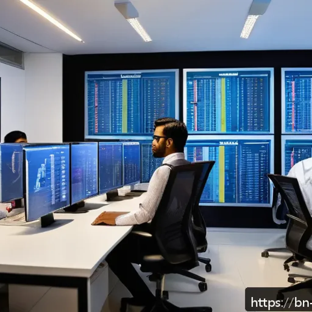 지식 구조화 시스템의 평가 방법 - A modern office environment showing a diverse team of Bengali professionals analyzing large datasets...