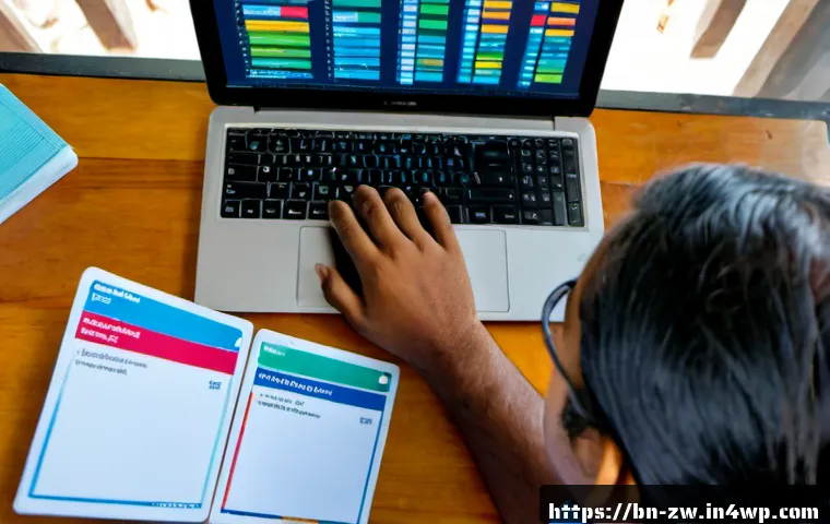 지식 구조화와 데이터베이스 설계의 연관성 - Photorealistic overhead view of a Bangladeshi data analyst organizing color-coded blank index cards ...