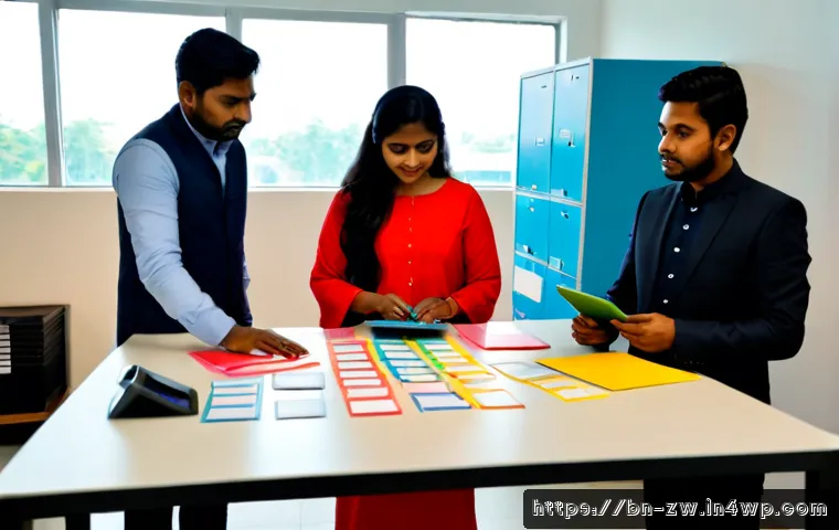 지식 관리의 미래  변화하는 비즈니스 환경 - Photorealistic modern Bangladeshi business team in a bright contemporary office, a senior manager an...